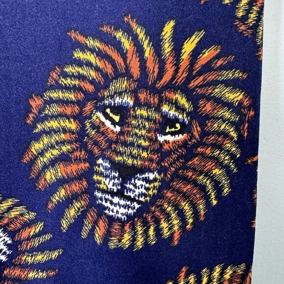 LuLaRoe Lion Scatter Print Navy Blue Orange Yellow Leggings Women's One Size OS - Picture 4 of 12